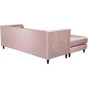 Taylor Velvet Pink Reversible Sectional - bellafurnituretv