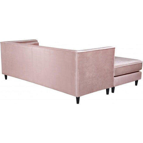 Taylor Velvet Pink Reversible Sectional - bellafurnituretv