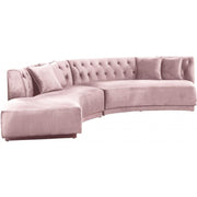 Kenzi Velvet Cream Sectional - bellafurnituretv