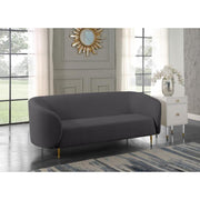 Lavilla Velvet Gray Sofa - bellafurnituretv