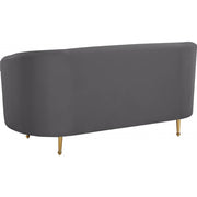 Lavilla Velvet Gray Loveseat - bellafurnituretv