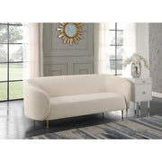 Lavilla Velvet Cream Sofa - bellafurnituretv