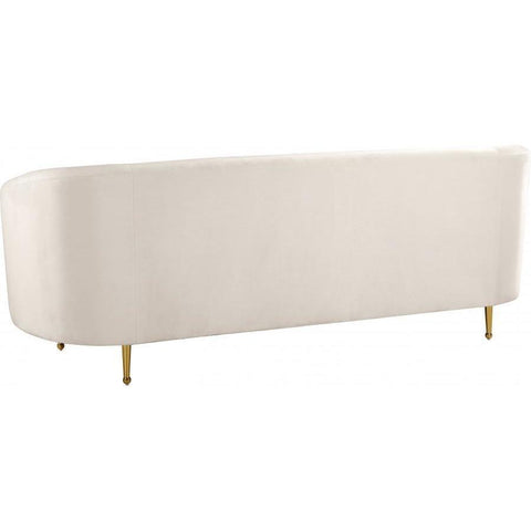 Lavilla Velvet Cream Sofa - bellafurnituretv