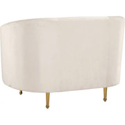 Lavilla Velvet Cream Chair - bellafurnituretv