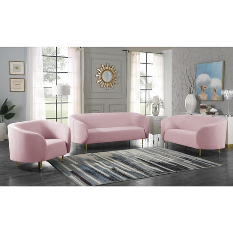 Lavilla Velvet Pink Sofa - bellafurnituretv