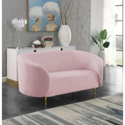 Lavilla Velvet Pink Loveseat - bellafurnituretv