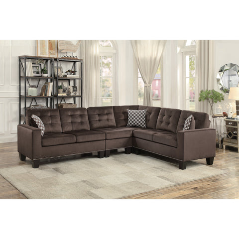 [SPECIAL] Lantana Chocolate Reversible Sectional - bellafurnituretv