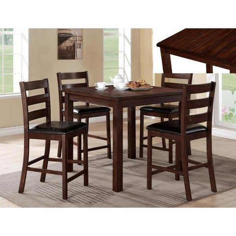 Quinn Dark Brown Counter Height Table - bellafurnituretv