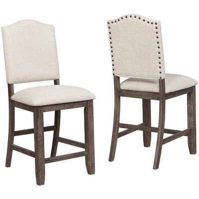 Regent Grayish Brown Counter Height Chair, Set of 2 - bellafurnituretv