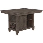 Regent Grayish Brown Counter Height Table - bellafurnituretv