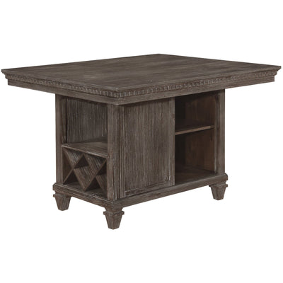 Regent Grayish Brown Counter Height Table - bellafurnituretv