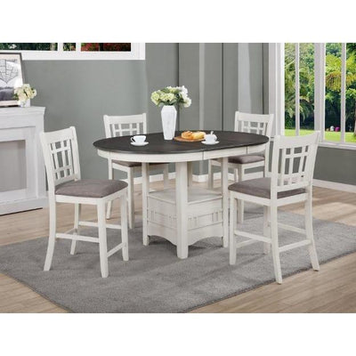 Hartwell Chalk/Gray Extandable Counter Height Table - bellafurnituretv