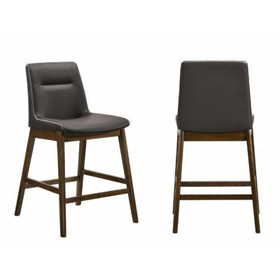 Marsha Brown Counter Height Chair, Set of 2 - bellafurnituretv