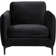 Poppy Velvet Black Chair - bellafurnituretv