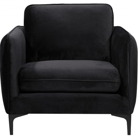 Poppy Velvet Black Chair - bellafurnituretv
