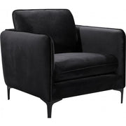 Poppy Velvet Black Chair - bellafurnituretv