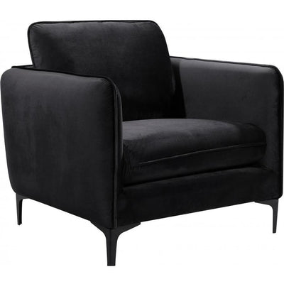 Poppy Velvet Black Chair - bellafurnituretv