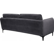 Poppy Velvet Gray Sofa - bellafurnituretv