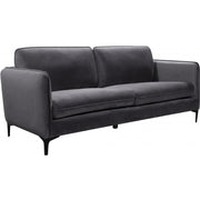 Poppy Velvet Gray Sofa - bellafurnituretv