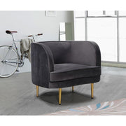 Vivan Velvet Gray Living Room Set - bellafurnituretv