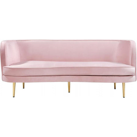 Vivan Velvet Pink Sofa - bellafurnituretv