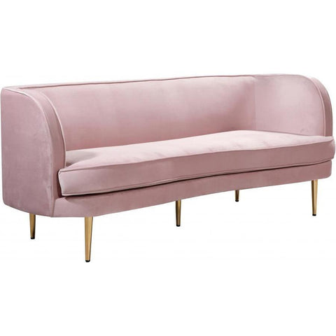 Vivan Velvet Pink Sofa - bellafurnituretv