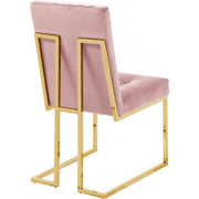 Pierre Velvet Pink Dining Chair, Set of 2 - bellafurnituretv