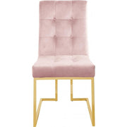 Pierre Velvet Pink Dining Chair, Set of 2 - bellafurnituretv