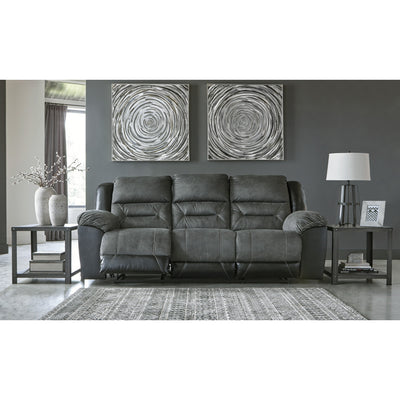 Earhart Slate Reclining Sofa - bellafurnituretv