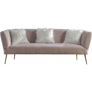 Monroe Textured Velvet Pink Living Room Set - bellafurnituretv