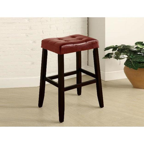 Kent 29" Red Saddle Chair, Set of 2 - bellafurnituretv