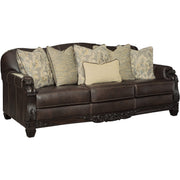 Embrook Chocolate Leather Sofa - bellafurnituretv