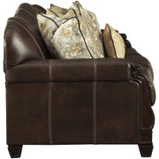 Embrook Chocolate Leather Sofa - bellafurnituretv