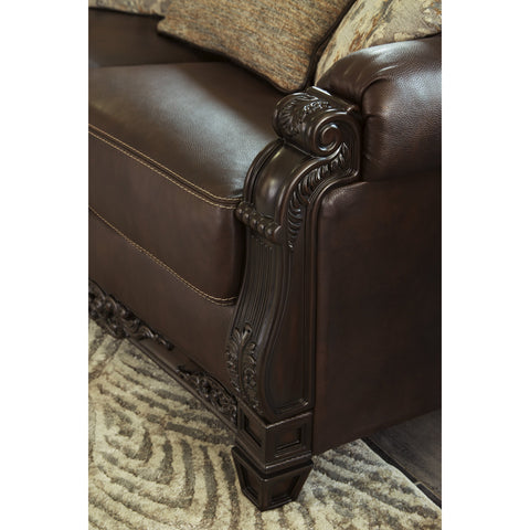 Embrook Chocolate Leather Sofa - bellafurnituretv