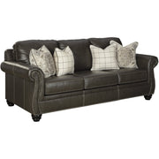 Lawthorn Slate Leather Queen Sofa Sleeper - bellafurnituretv