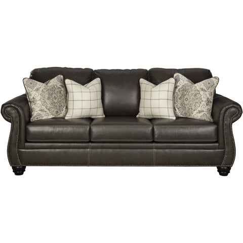 Lawthorn Slate Leather Queen Sofa Sleeper - bellafurnituretv