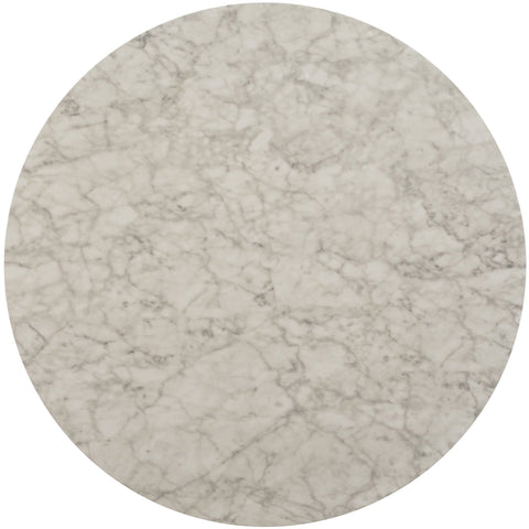 Brassica Gold Faux Marble-Top Round Cocktail Table - bellafurnituretv