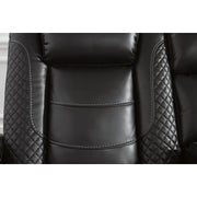 Party Time Midnight LED Power Reclining Loveseat with Adjustable Headrest - bellafurnituretv