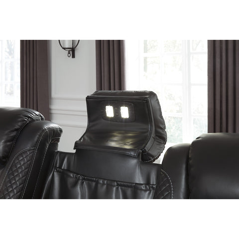 [EXCLUSIVE] Party Time Midnight LED Power Reclining Living Room Set with Adjustable Headrest - bellafurnituretv