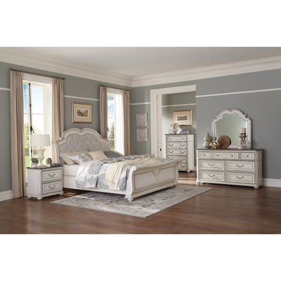 Willowick Antique White Sleigh Bedroom Set - bellafurnituretv