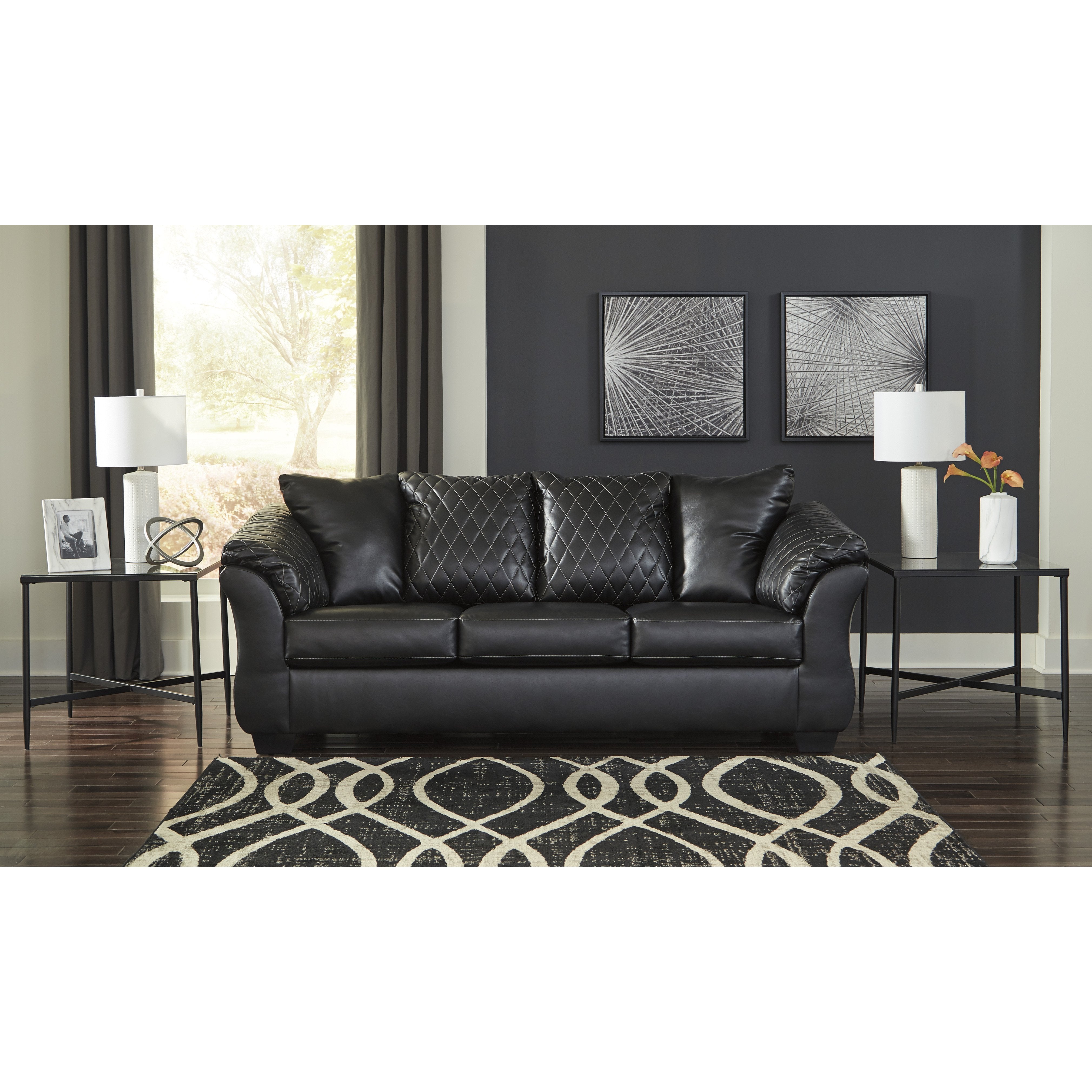 Betrillo Black Sofa Bella Furniture