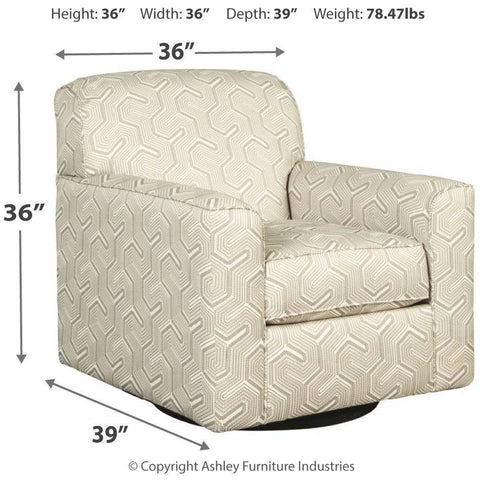 Daylon Graphite Swivel Accent Chair - bellafurnituretv