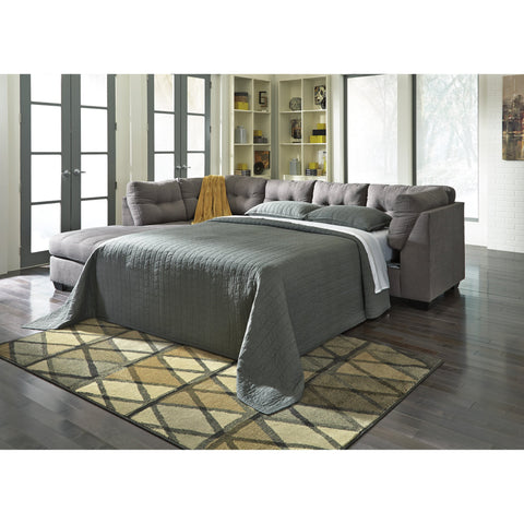 [SPECIAL] Maier Charcoal LAF Full Sleeper Sectional - bellafurnituretv