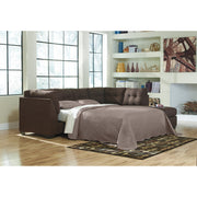 [SPECIAL] Maier Walnut RAF Full Sleeper Sectional - bellafurnituretv