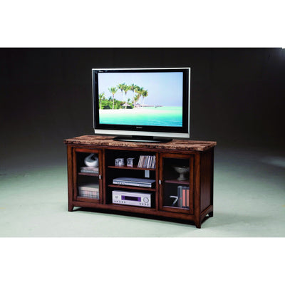 Thurner Brown Marble-Top 60" TV Stand | 4822 - bellafurnituretv