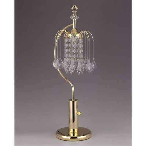 Hampton Rain Drop Gold 27" Table Lamp - bellafurnituretv