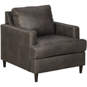 Hettinger Ash Leather Chair - bellafurnituretv