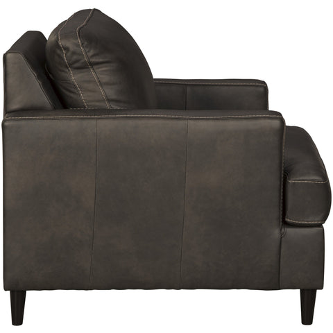 Hettinger Ash Leather Chair - bellafurnituretv