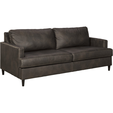 Hettinger Ash Leather Sofa - bellafurnituretv