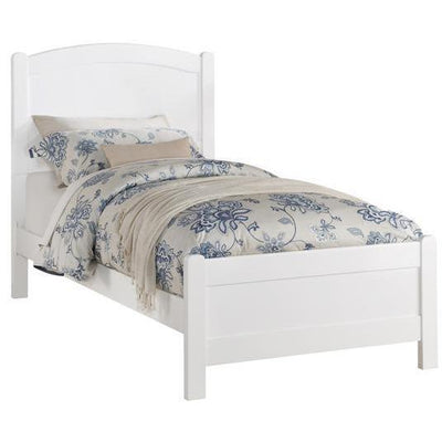 Helene White Twin Panel Bed - bellafurnituretv